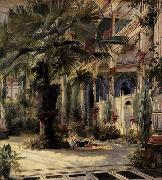 Karl Blechen In the Palm House in Potsdam oil painting reproduction